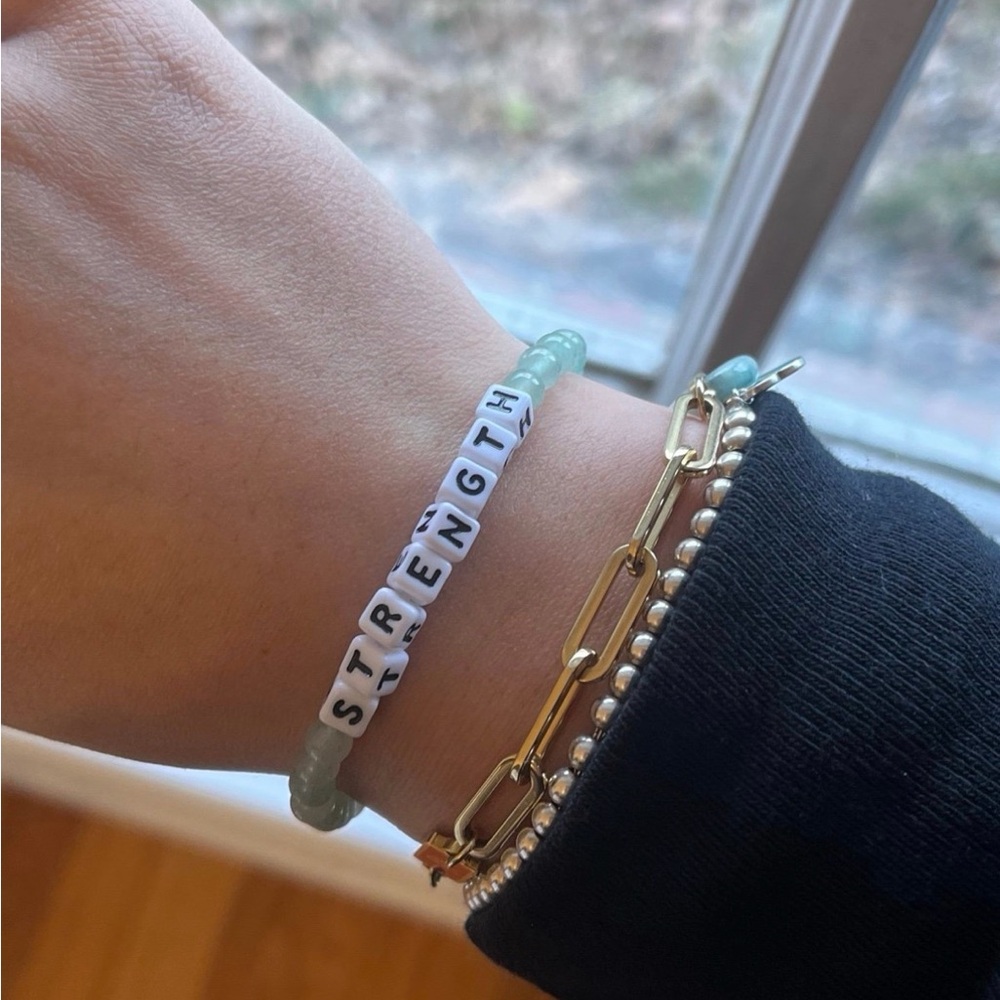 NWOT little words project strength bracelet